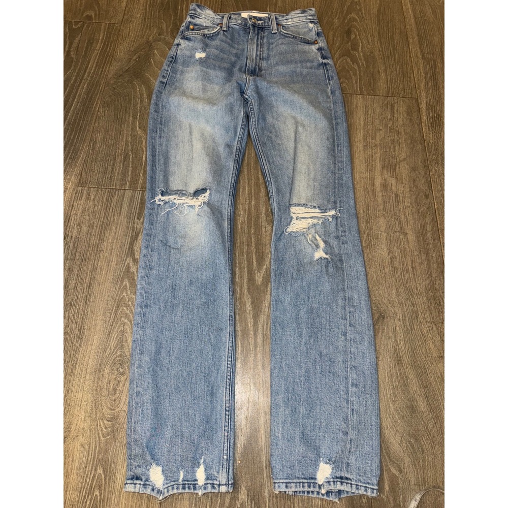 Mother Superior High Waisted Rider Skimp The Confession Distressed Jeans 25